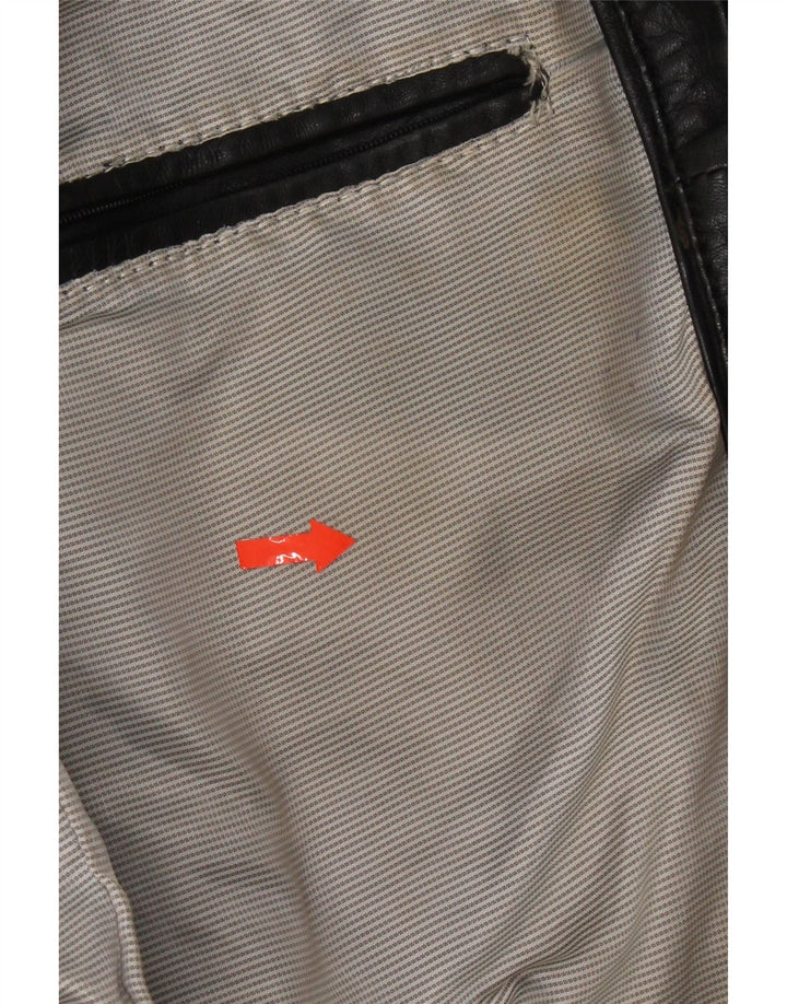 Selected Damska kurtka skórzana UK 20 2XL Czarna skóra