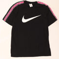 Męska koszulka z grafiką Nike, bawełniana, średnia czarna, z blokami kolorów