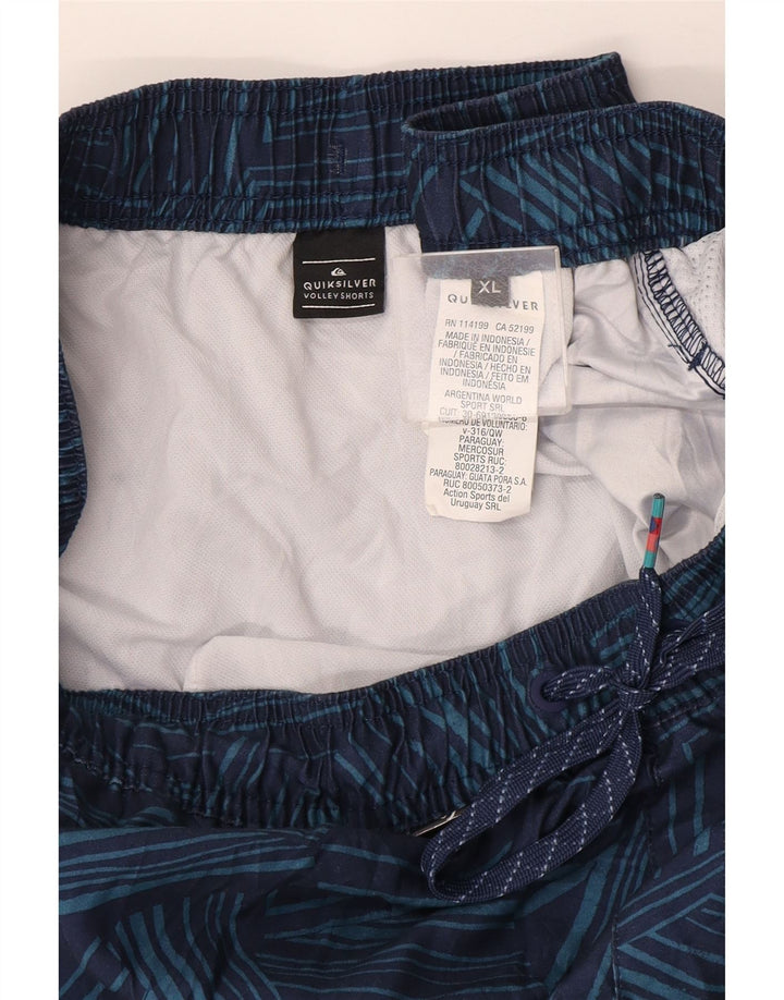Męskie spodenki kąpielowe Quiksilver XL Granatowe, geometryczne, poliester