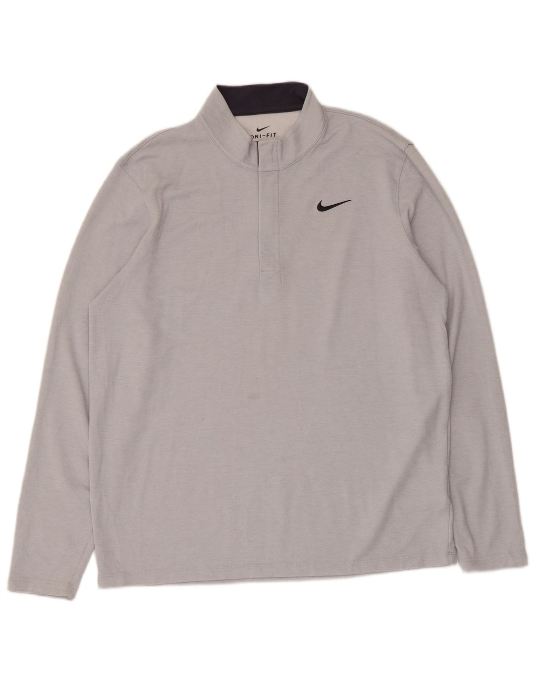 Męski dres Nike Dri Fit Standard z zamkiem błyskawicznym na szyi, duży, szary