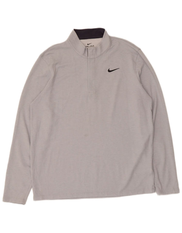 Męski dres Nike Dri Fit Standard z zamkiem błyskawicznym na szyi, duży, szary