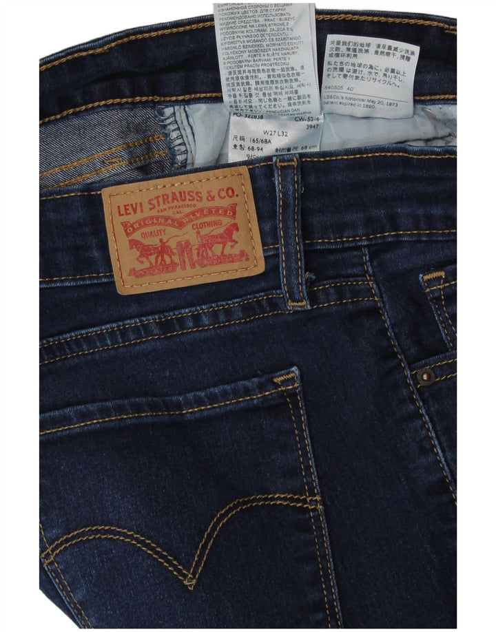 Damskie jeansy LEVI'S 711 Skinny W27 L32 Granatowa bawełna