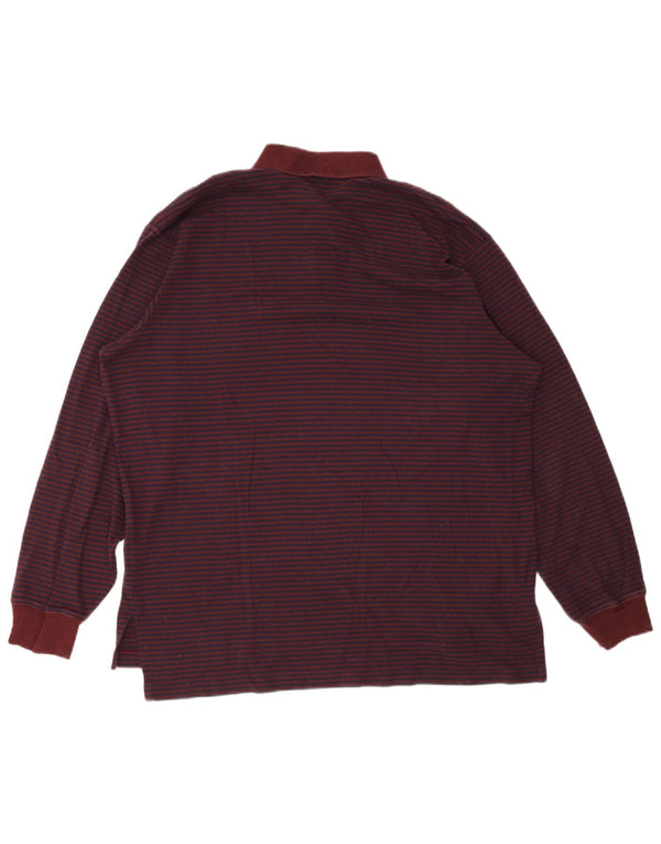 POLO RALPH LAUREN Męska koszulka polo z długim rękawem, w duże granatowe paski