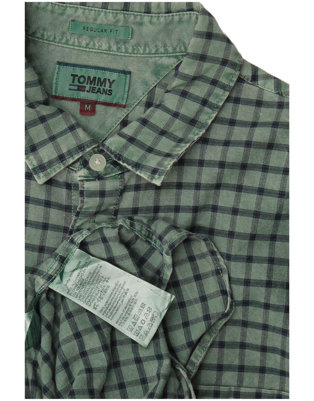 Koszula męska Tommy Hilfiger o regularnym kroju, bawełniana w średnią zieloną kratkę