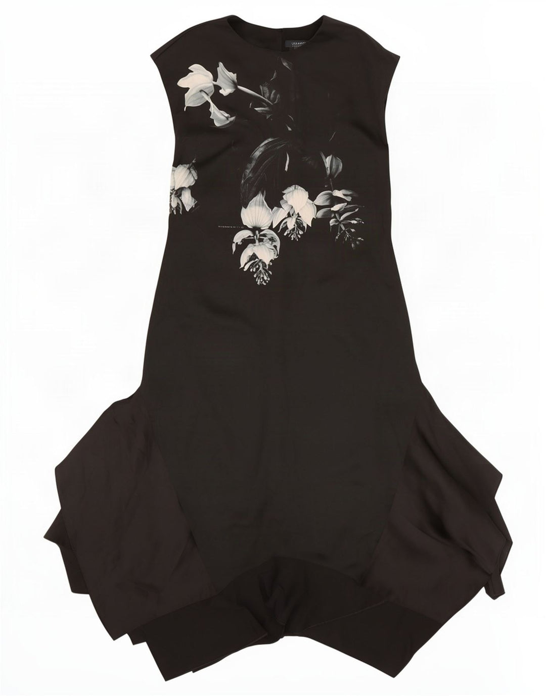 Damska asymetryczna sukienka All Saints Maxi UK 12, średnia, czarna w kwiaty
