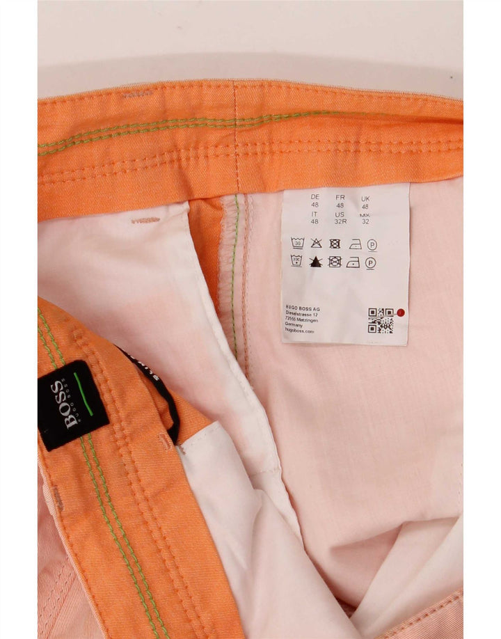 Męskie spodenki Chino Hugo Boss IT 48 Medium W32 Pomarańczowa bawełna