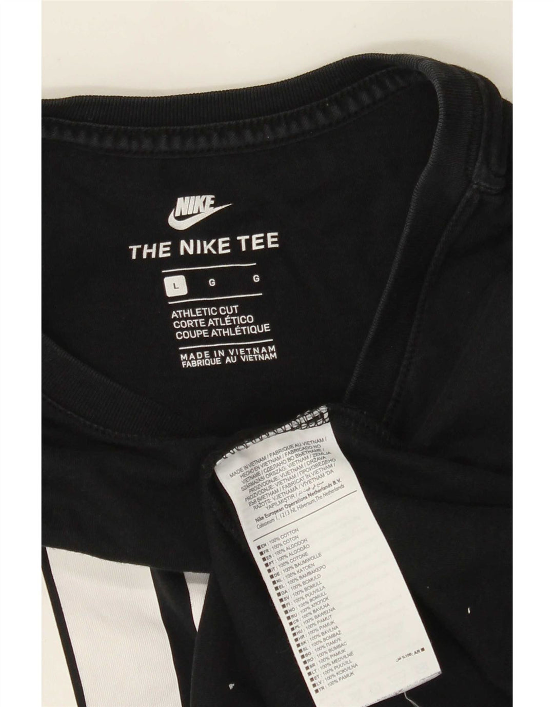 Męska koszulka Nike o sportowym kroju z grafiką, z długim rękawem, duża, czarna, bawełniana