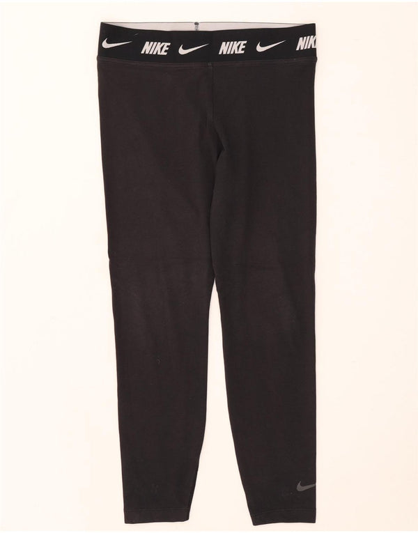 Damskie legginsy Nike Tight Fit Graphic UK 14, duże, czarne, bawełniane