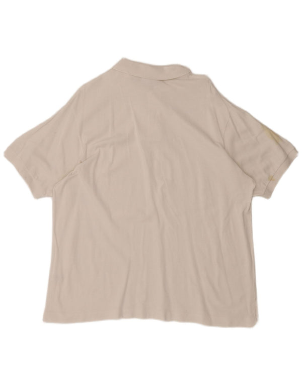Męska koszulka polo Lacoste, rozmiar 7, 2XL, biała, bawełniana