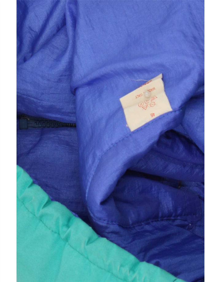 Vintage męska, oversize'owa kurtka narciarska z kapturem IT 46 Small Green Colorblock