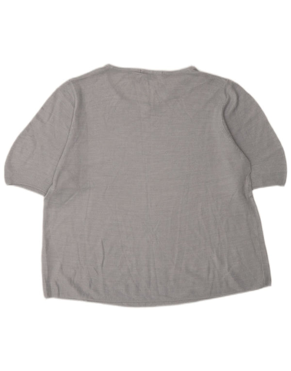Marks & Spencer Damski sweter z dekoltem w łódkę, UK 14, duży, szary