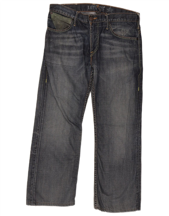 Męskie proste dżinsy Levi's W34 L26 Granatowa bawełna