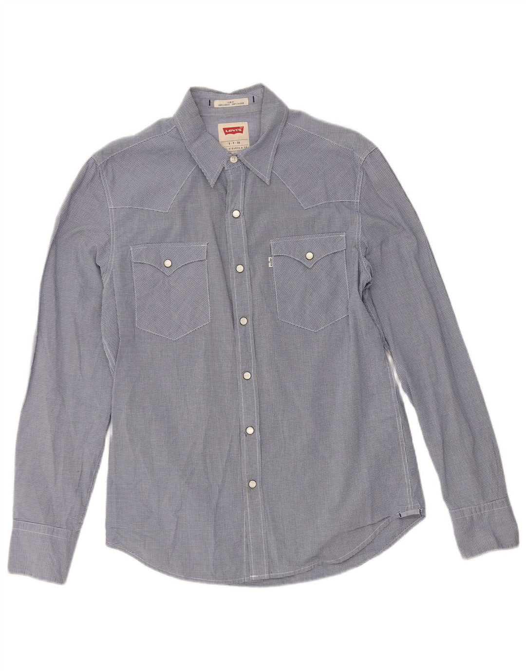 Koszula męska Levi's Slim Fit, mała, granatowa, bawełniana w kratkę