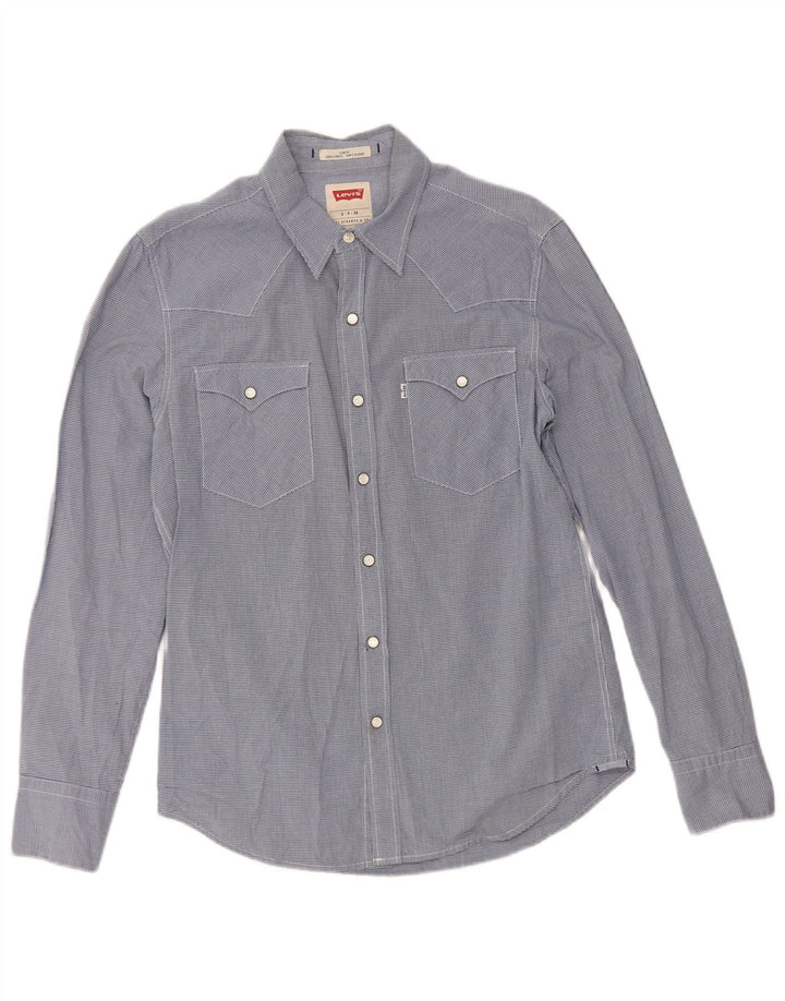 Koszula męska Levi's Slim Fit, mała, granatowa, bawełniana w kratkę