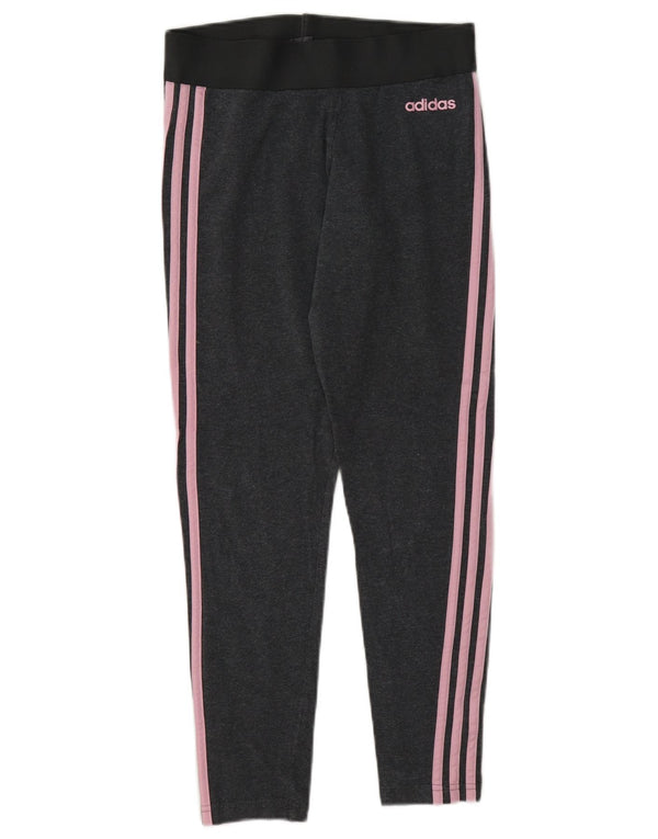 Legginsy Damskie Adidas UK 10 Małe Szare Bawełniane