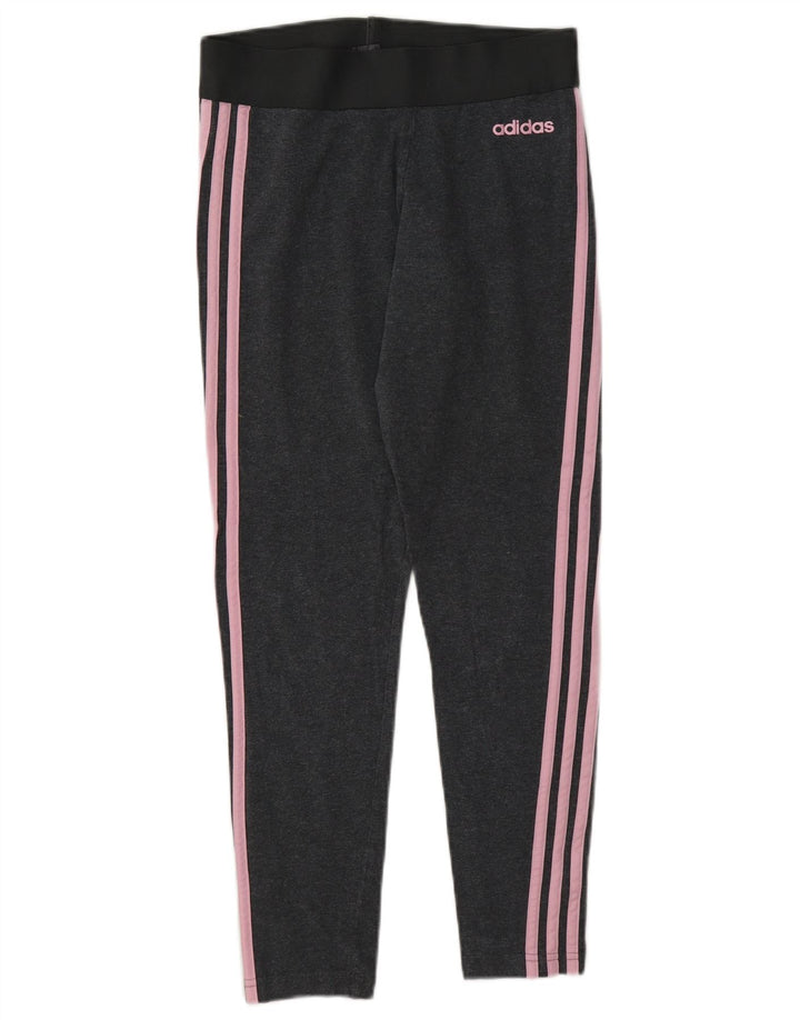 Legginsy Damskie Adidas UK 10 Małe Szare Bawełniane