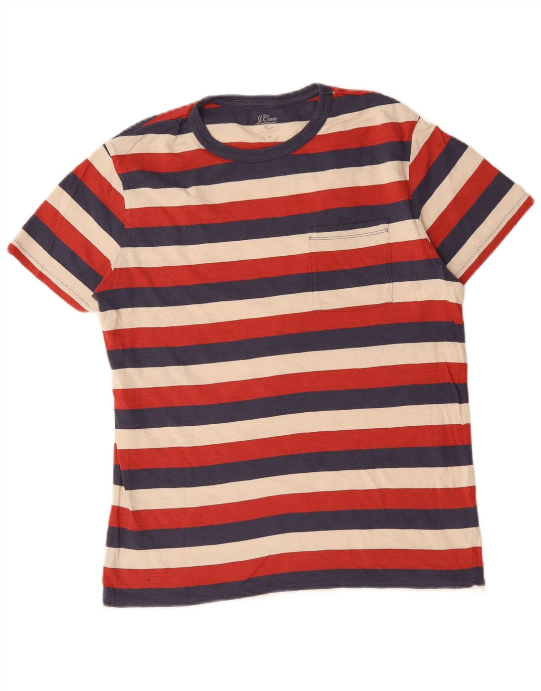 T-shirt męski J. Crew, średniej wielkości, wielobarwny, bawełniany w paski