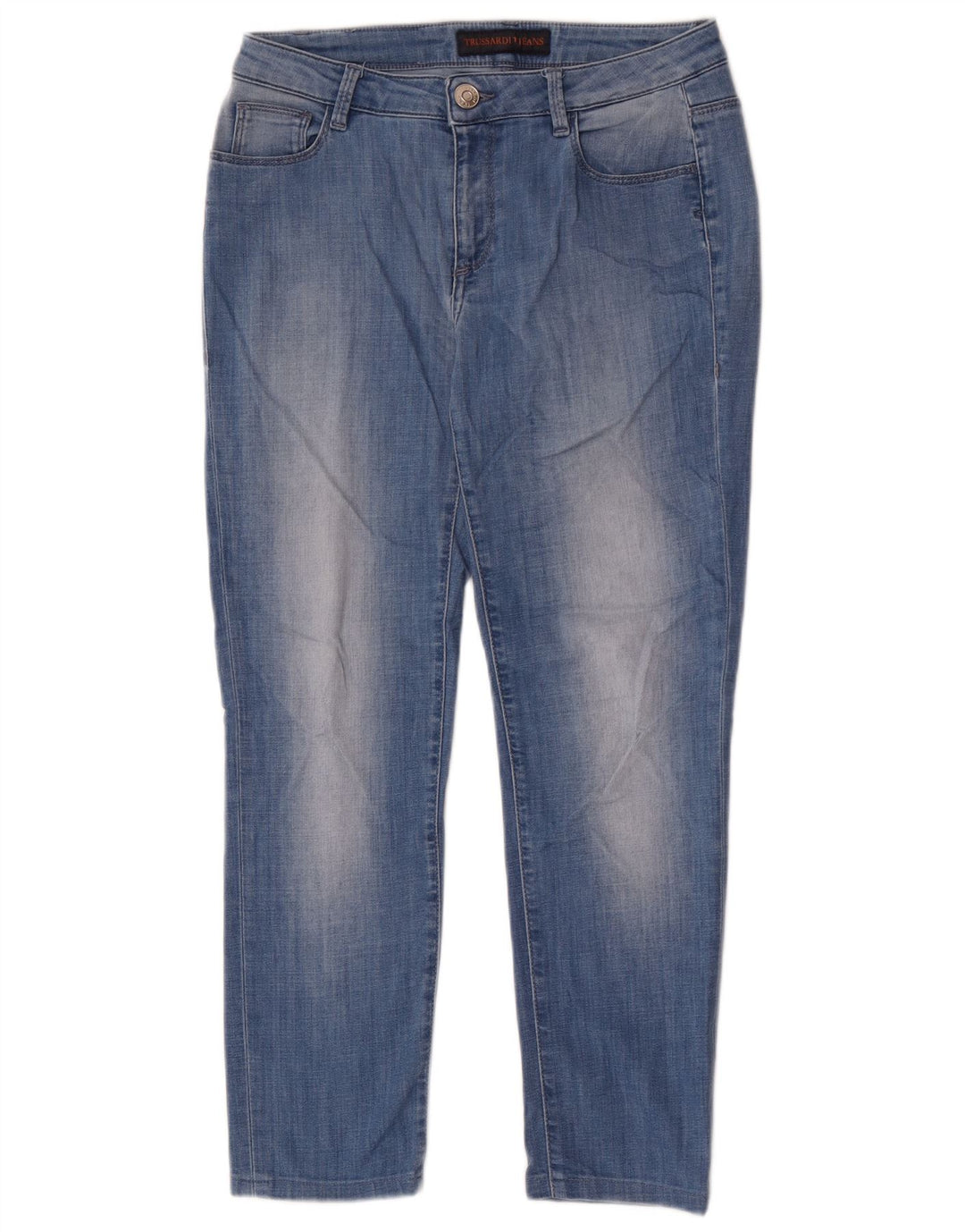 Damskie jeansy Trussardi Cropped W28 L26 Niebieskie