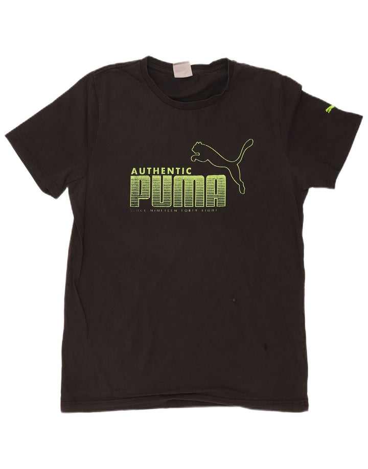 Męski T-shirt z grafiką PUMA, średni czarny