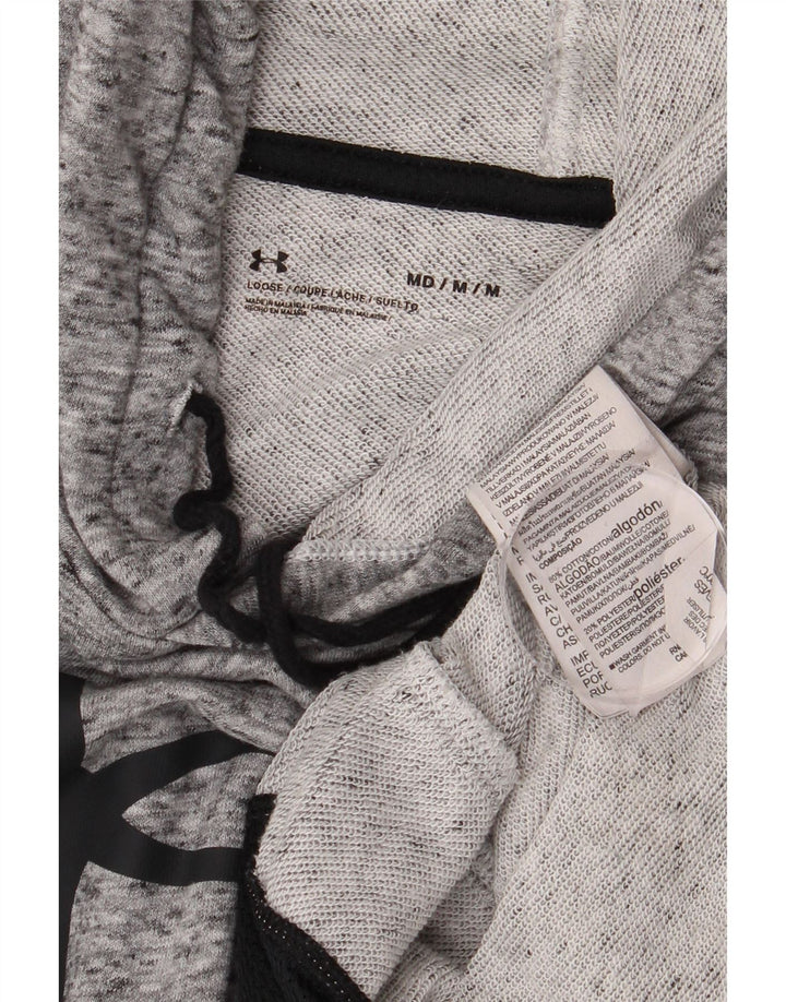 Męski sweter z kapturem Under Armour z grafiką, średnioszary, bawełniany w cętki
