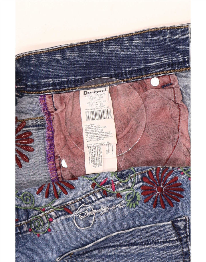 Damskie jeansy typu slim Desigual W26 L29 Niebieski poliester