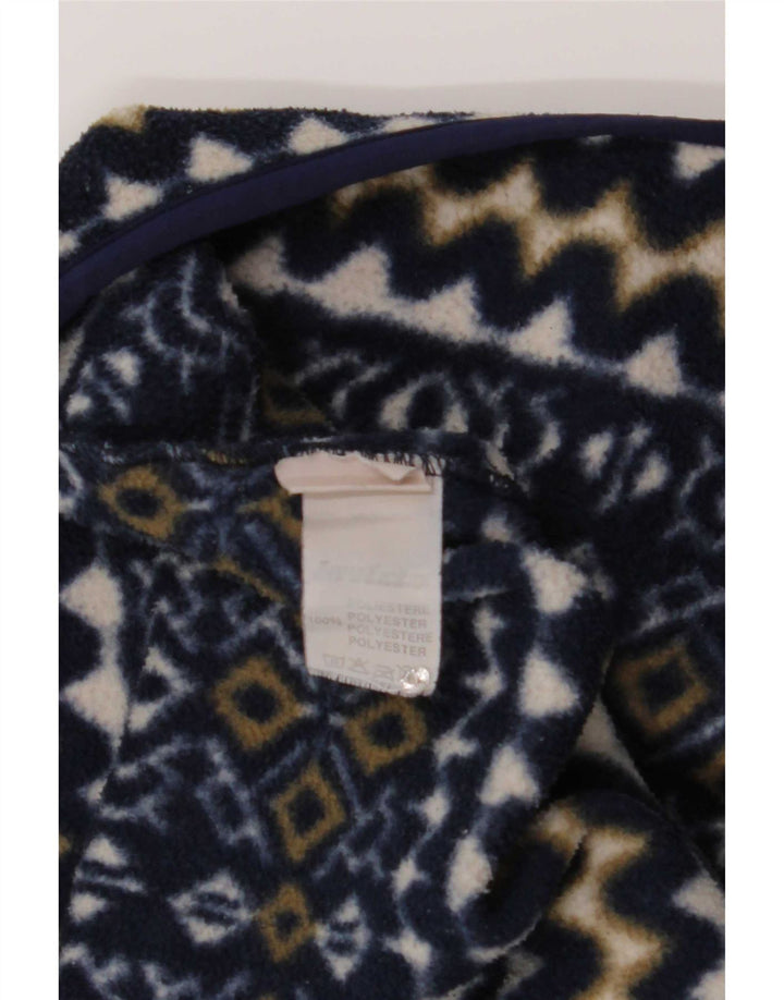 Invicta Męski sweter polarowy z zamkiem błyskawicznym XL, granatowy, geometryczny poliester