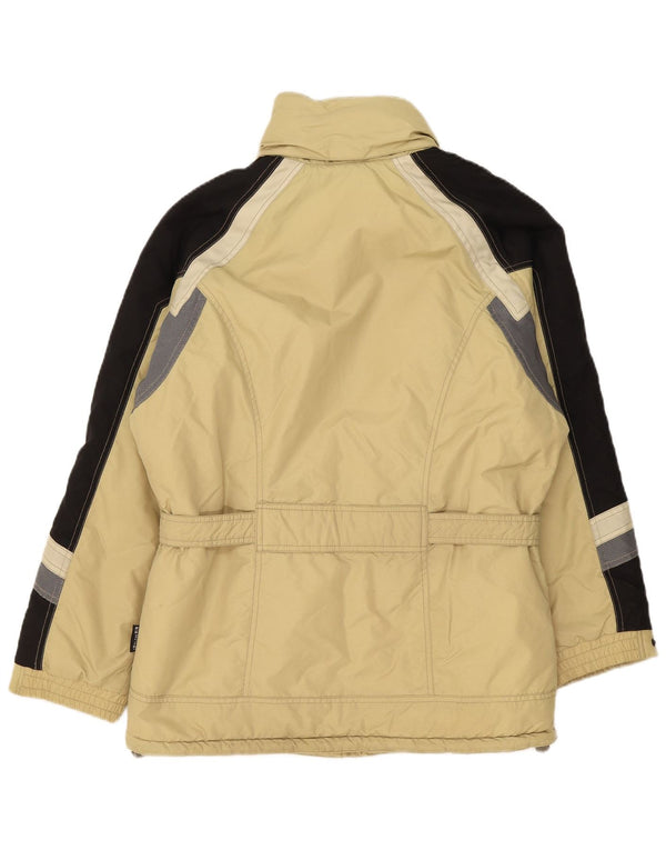 Brugi Womens Oversized Ski Jacket IT 44 Medium Beige Colourblock Polyamide