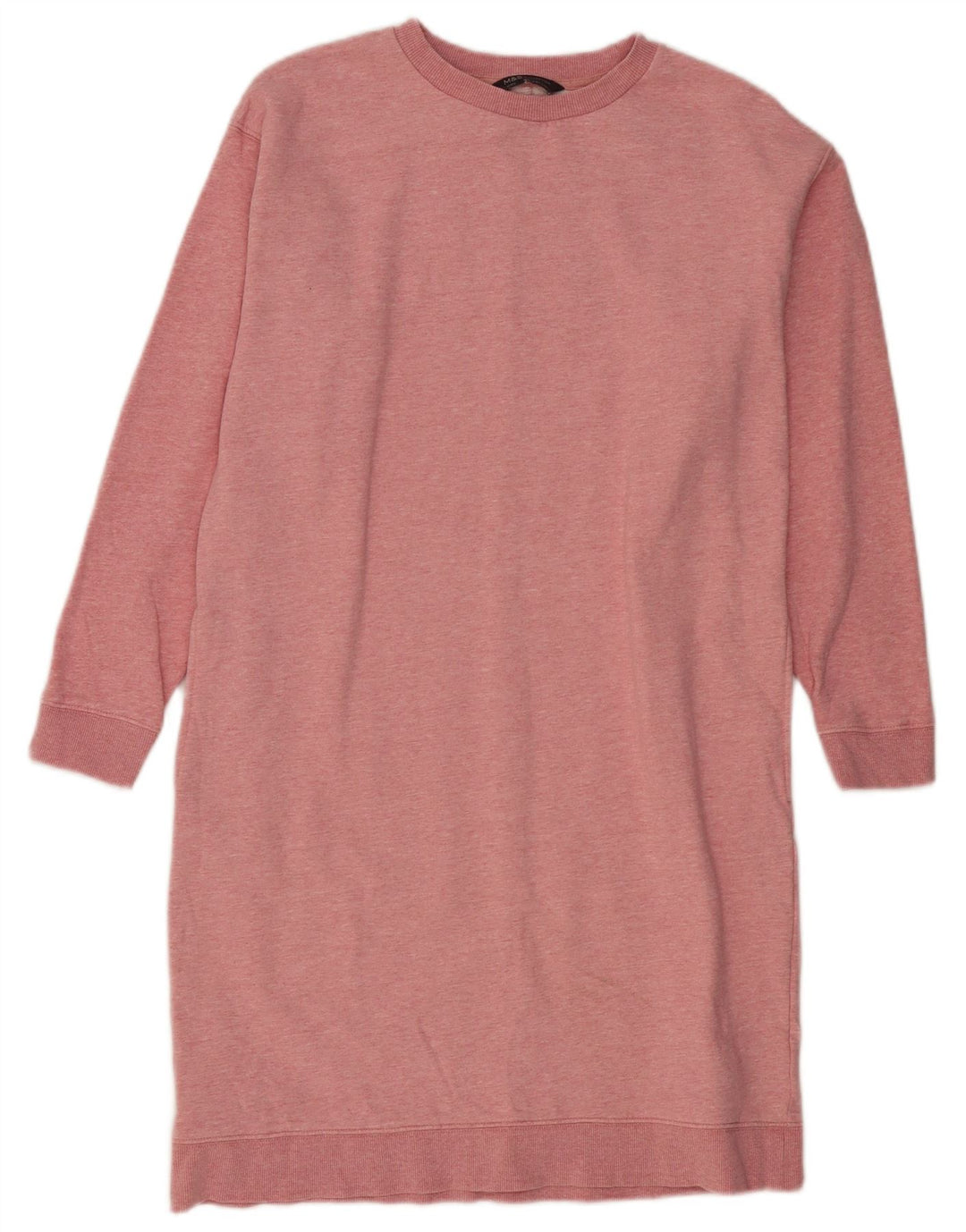 MARKS & SPENCER Damska sukienka oversize typu jumper UK 10, mała, różowa, nakrapiana