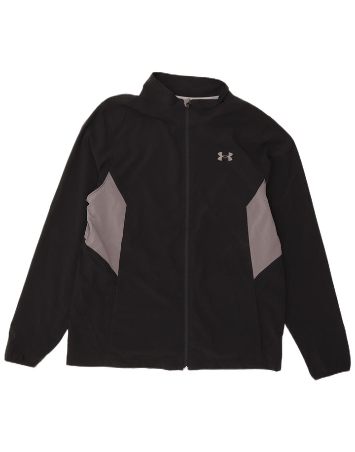 Męska kurtka dresowa Under Armour, duża, czarna, poliestrowa z blokami kolorów
