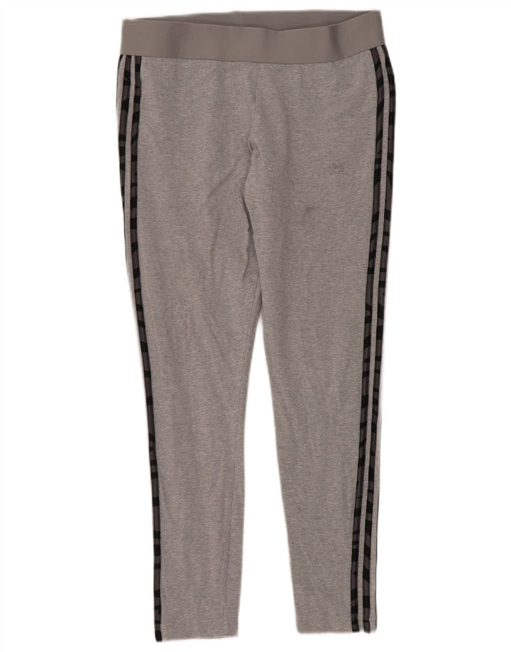 Legginsy damskie Adidas UK 16/18, duże, szare, bawełniane