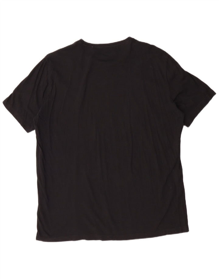 Męska koszulka z grafiką MUSTANG XL, czarna, bawełniana