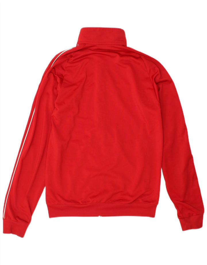 Adidas Męska bluza dresowa, mała, czerwona, poliestrowa