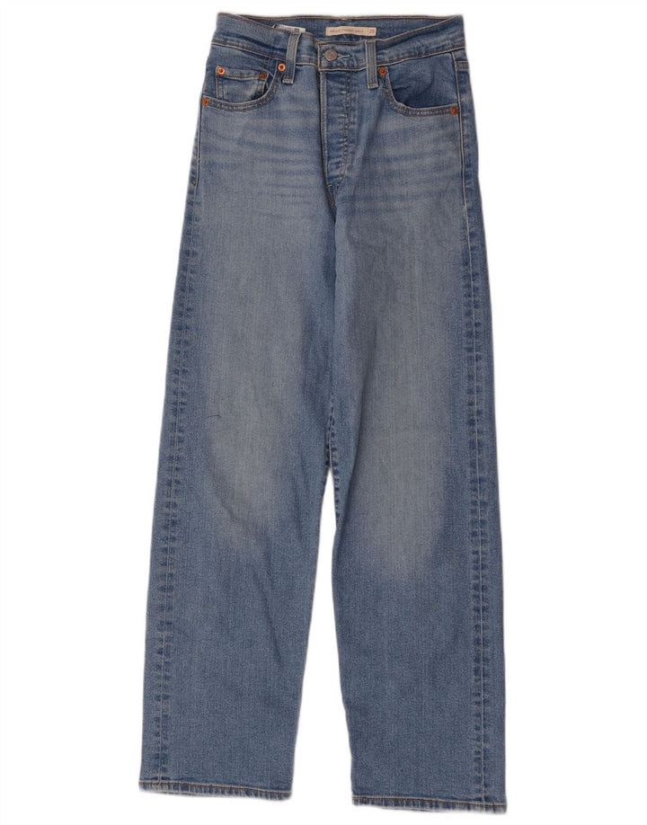 Damskie jeansy Levi's Ribcage Straight W25 L29 Niebieskie bawełniane