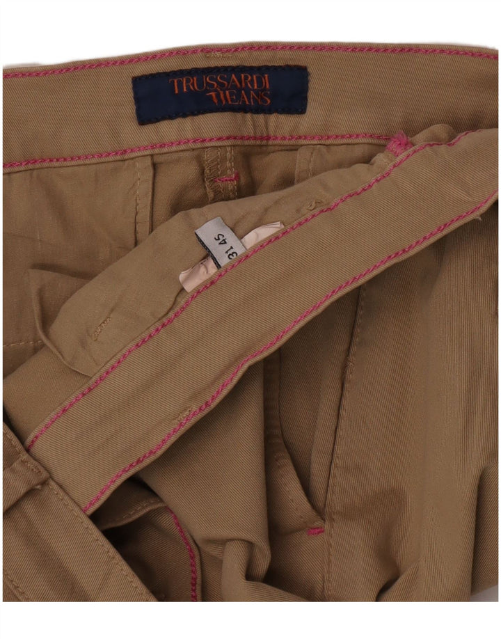 Damskie spodnie typu slim chino Trussardi W31 L29 beżowe