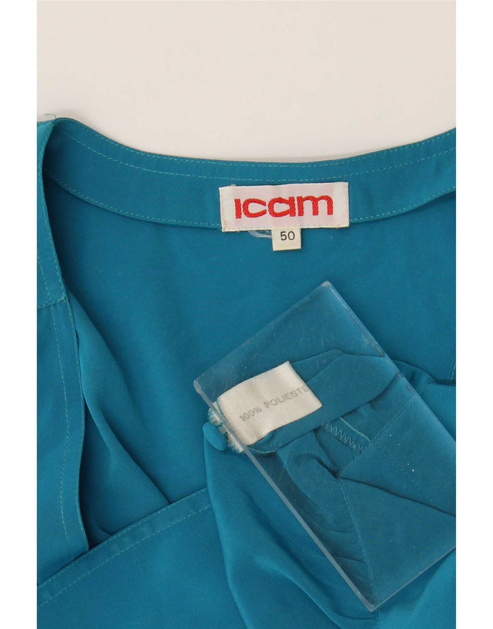 Damska bluzka koszulowa Icam IT 50 XL, niebieska, poliestrowa