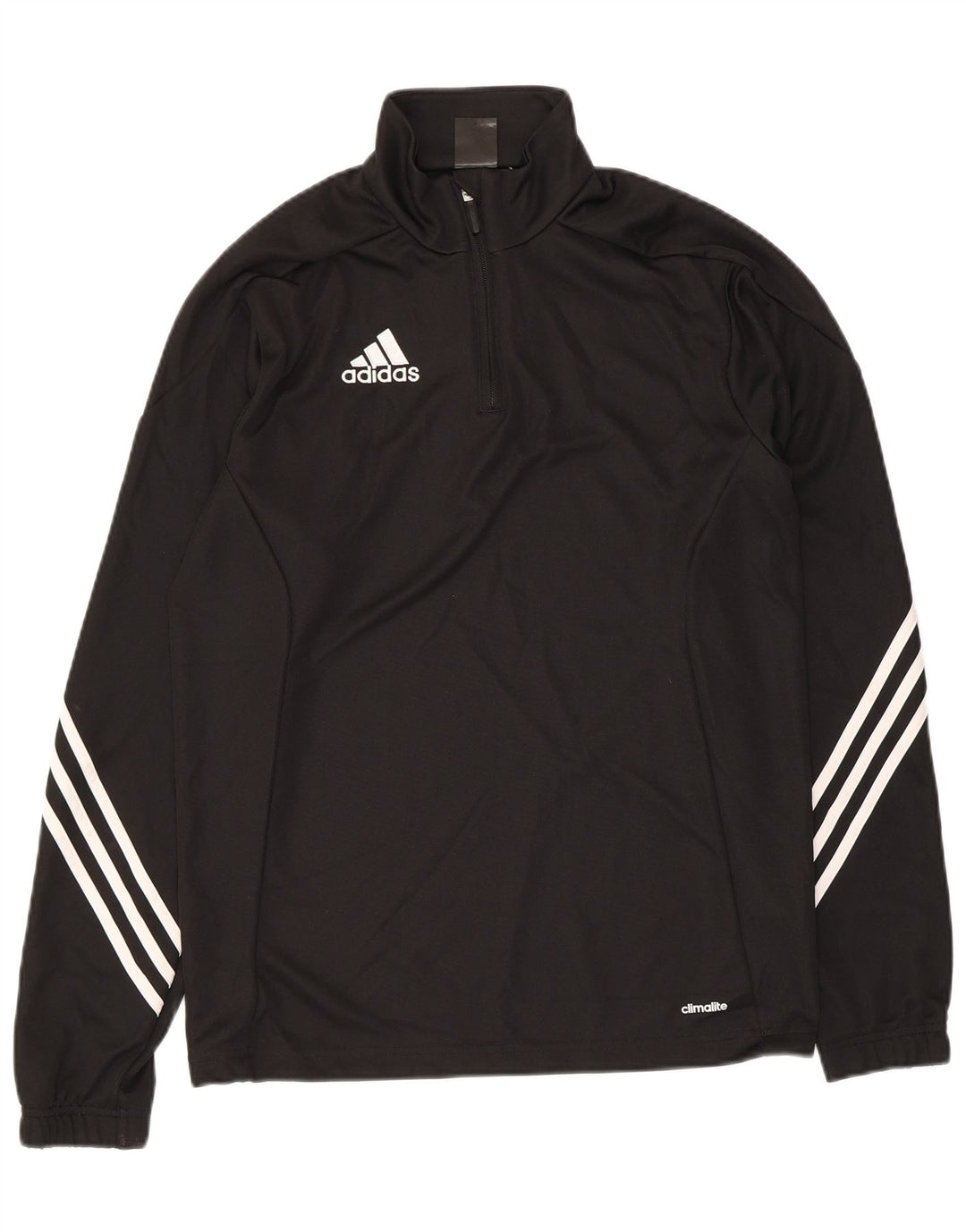 Adidas Męskie Climalite Zip Neck Sweter Dresowy Top Mały Czarny Poliester