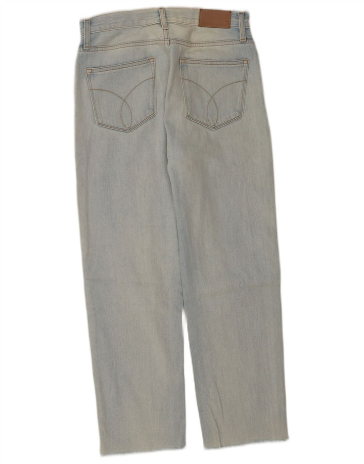 Damskie proste dżinsy Calvin Klein W28 L25 Niebieskie bawełniane