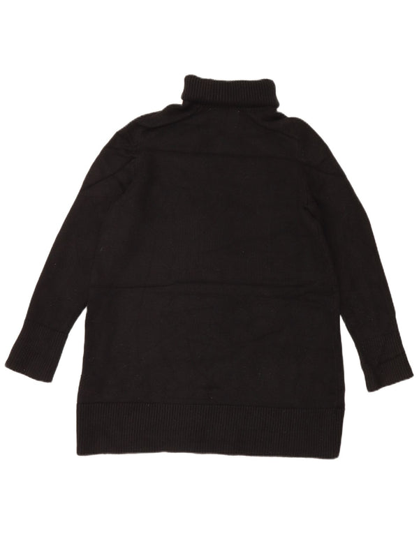 Damski sweter Zara o długim kroju, oversize, z okrągłym dekoltem, UK 10, mały, czarny