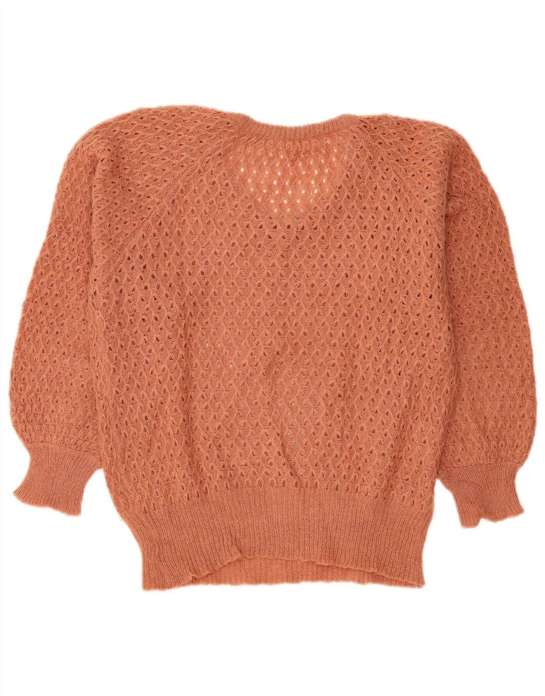 Sweter damski w stylu vintage z dekoltem w kształcie litery V IT 42 Średni brąz