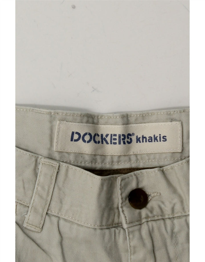 Męskie spodenki chino DOCKERS W34 w kolorze khaki, duże, niebieskie, bawełniane