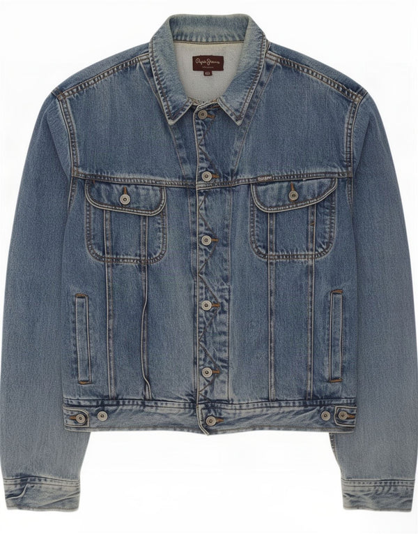 Męska kurtka dżinsowa PEPE Jeans UK 44 2XL Niebieska bawełna