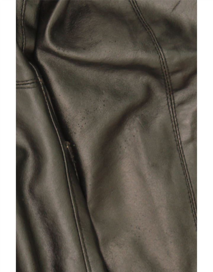 VINTAGE Womens Leather Jacket EU 40 Medium Black Leather Vintage Vintage and Second-Hand Vintage from Messina Hembry 