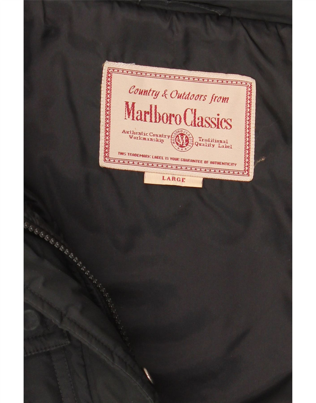 Męska ocieplana kurtka Marlboro Classics UK 40, duża, czarna