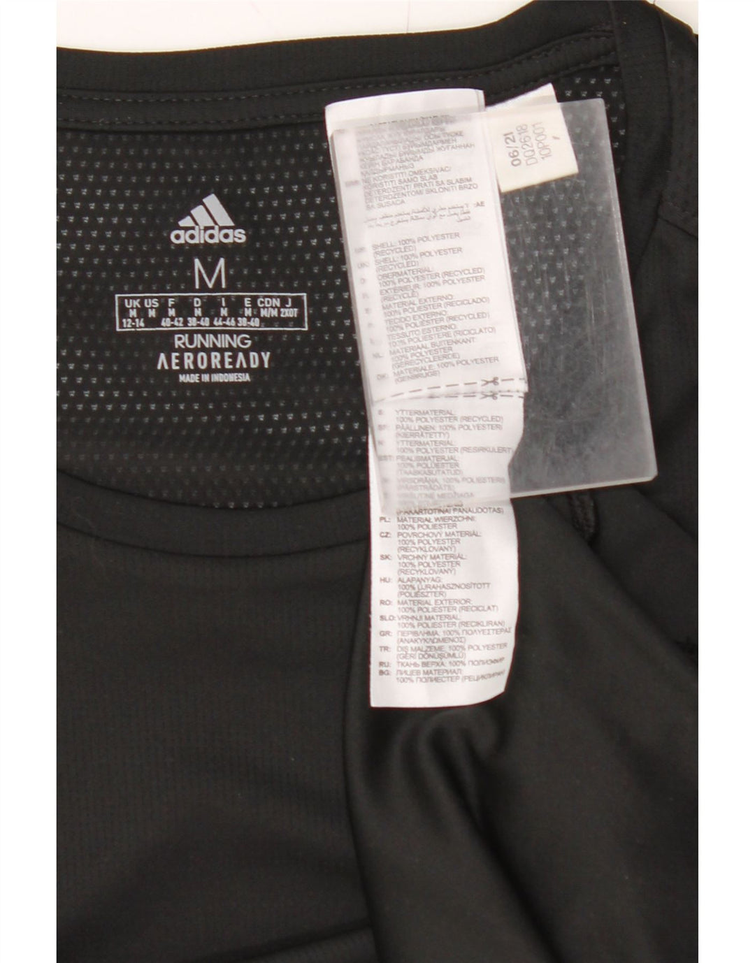 Damska koszulka ADIDAS Aeroready Top UK 12/14 Średni czarny poliester