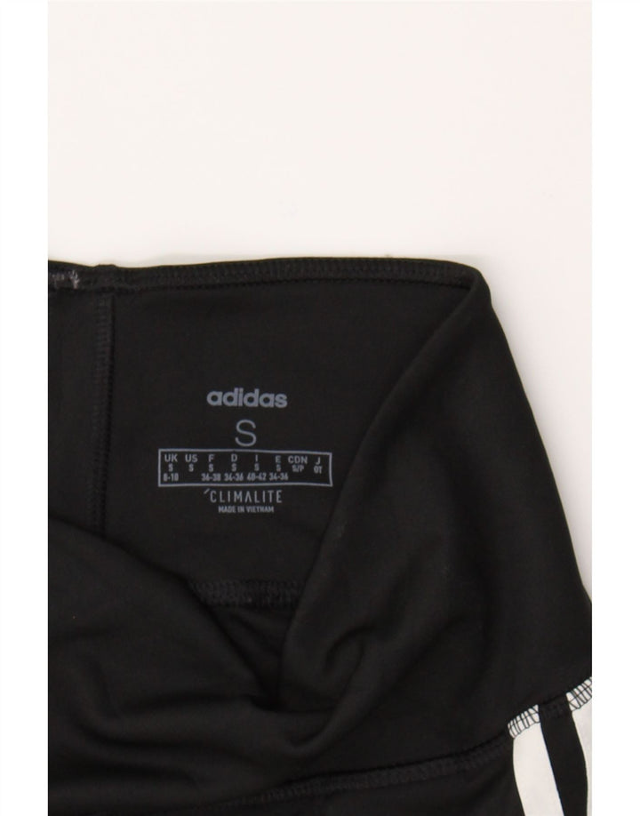 ADIDAS Womens Climalite Capri Leggings UK 8/10 Small  Black Polyester Vintage Adidas and Second-Hand Adidas from Messina Hembry 