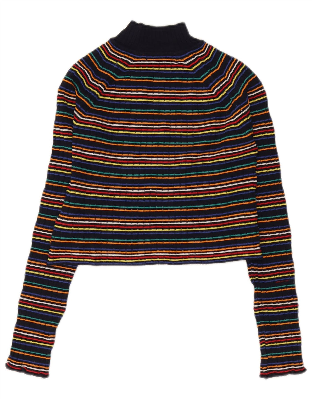 Sweter damski Zara z golfem UK 12, średnie, wielokolorowe paski