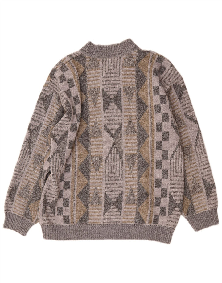 Męski sweter Steiner XL, wielokolorowy, geometryczny