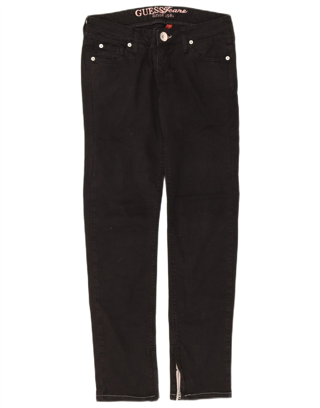 Jeansy damskie GUESS W26 L28 Czarne bawełniane