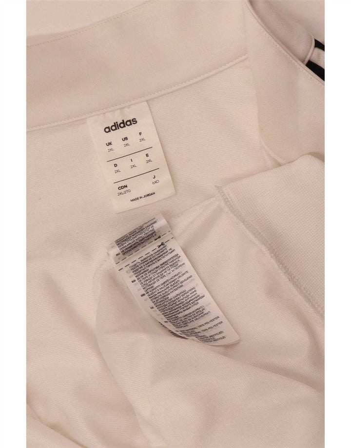 Adidas Męska bluza dresowa Top 2XL Biały poliester
