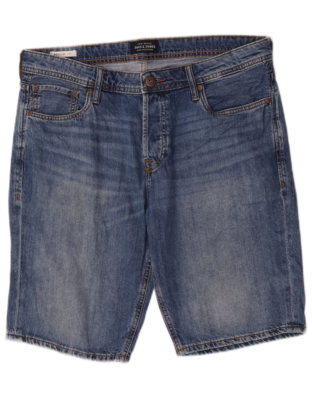 Męskie spodenki jeansowe Jack & Jones o regularnym kroju, duże, W34, niebieskie